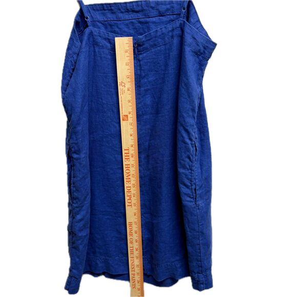 Madewell Max Linen Mini Dress Blue Size 0 Summer Vacation Resort Vibes - Picture 4 of 9